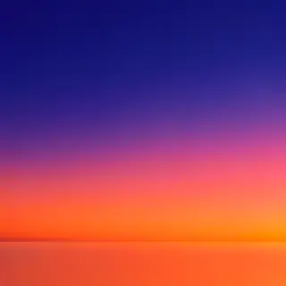 A sunset sky gradient on a flat surface from #FF6B35 (orange