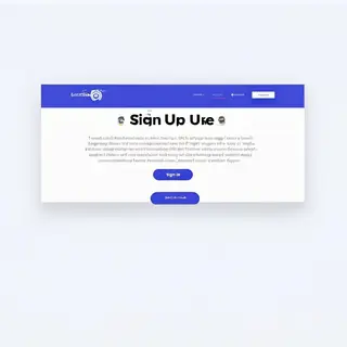 A landing page design with a hero header image at the top, a