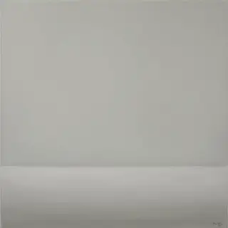 A still life painted in anxious minimalism — sparse composit