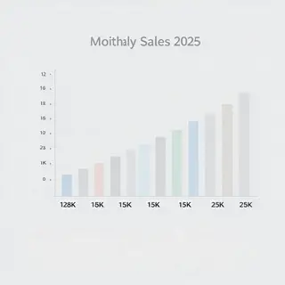A bar chart showing monthly sales for January through June w