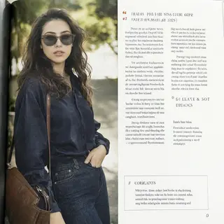 A magazine double-page spread with a left page containing a 