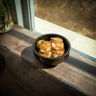 A food photograph shot from above at 35mm f/2.8 with natural