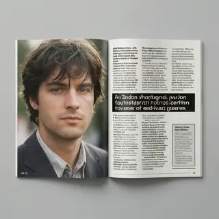 A magazine double-page spread with a left page containing a 