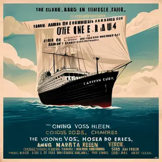 A vintage movie poster for 'THE LAST VOYAGE' featuring a tag