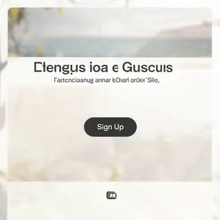 A landing page design with a hero header image at the top, a
