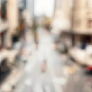 A tilt-shift photograph of a city street making real-life lo