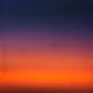 A sunset sky gradient on a flat surface from #FF6B35 (orange