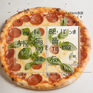 A pepperoni pizza with tomato sauce, basil, and crust but ab