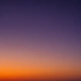 A sunset sky gradient on a flat surface from #FF6B35 (orange