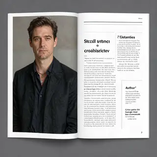 A magazine double-page spread with a left page containing a 