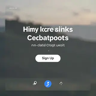 A landing page design with a hero header image at the top, a