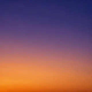 A sunset sky gradient on a flat surface from #FF6B35 (orange