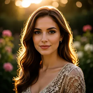 A portrait shot at 85mm f/1.4 with creamy bokeh background, 