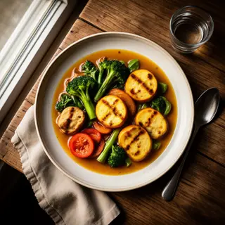 A food photograph shot from above at 35mm f/2.8 with natural