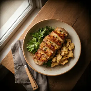 A food photograph shot from above at 35mm f/2.8 with natural