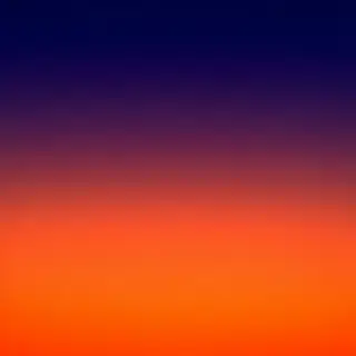 A sunset sky gradient on a flat surface from #FF6B35 (orange