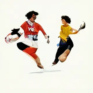 Two soccer players mid-tackle, one sliding and the other jum