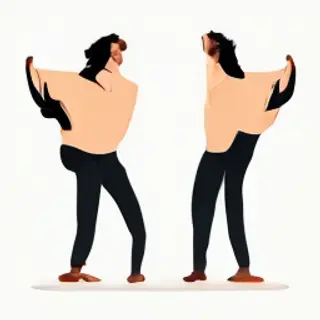 Two people doing a high-five, palms meeting with all fingers