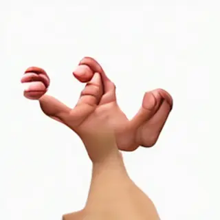 A hand giving a thumbs-up with four fingers curled and thumb