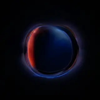 A cinematic frame with blue and orange anamorphic lens flare