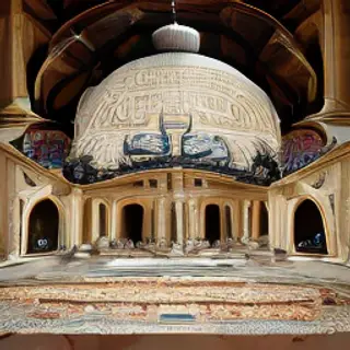 The Hagia Sophia interior showing the massive central dome, 
