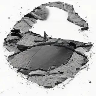 A cross-section showing tectonic plates at a convergent boun