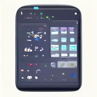 A mobile app UI mockup showing a dashboard with a top naviga