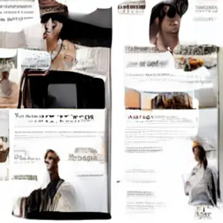 A fashion magazine spread with a full-bleed left-page photo,