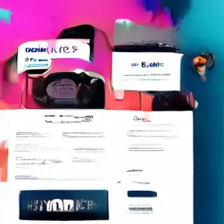 A landing page design with a hero header image at the top, a