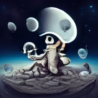 An octopus wearing a top hat and monocle playing chess on th