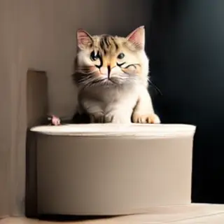 A cat sitting on top of a cardboard box