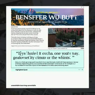 A newsletter layout with a banner image header, a two-column