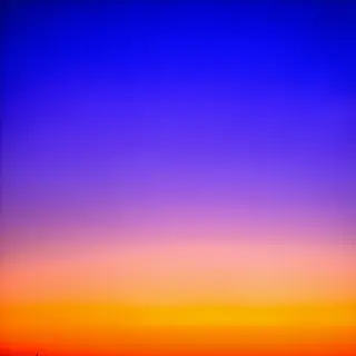 A sunset sky gradient on a flat surface from #FF6B35 (orange
