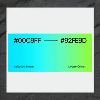 A horizontal banner with a gradient from #00C9FF (cyan) on t