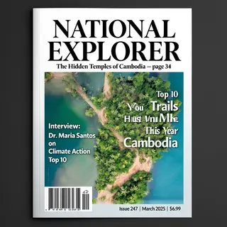 A magazine cover titled 'NATIONAL EXPLORER' with cover lines