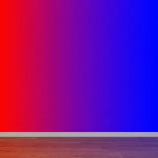 A smooth gradient on a wall going from #FF0000 (red) on the 