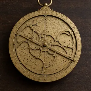 A medieval astrolabe with accurate rete, tympan, and engrave