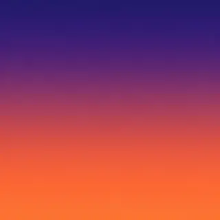A sunset sky gradient on a flat surface from #FF6B35 (orange
