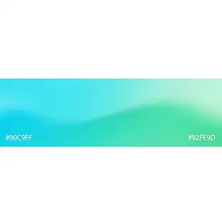 A horizontal banner with a gradient from #00C9FF (cyan) on t