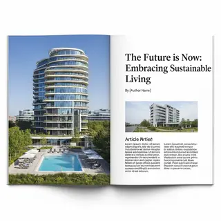 A magazine double-page spread with a left page containing a 