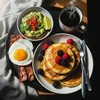 A food photograph shot from above at 35mm f/2.8 with natural