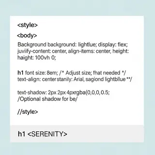 The word 'SERENITY' written large and centered on a solid li