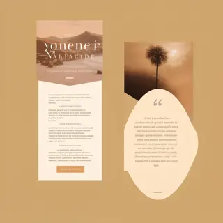 A newsletter layout with a banner image header, a two-column