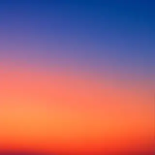 A sunset sky gradient on a flat surface from #FF6B35 (orange