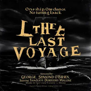 A vintage movie poster for 'THE LAST VOYAGE' featuring a tag