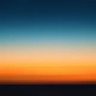 A sunset sky gradient on a flat surface from #FF6B35 (orange