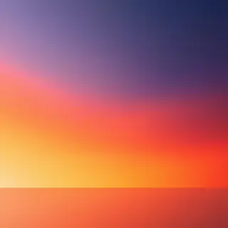 A sunset sky gradient on a flat surface from #FF6B35 (orange