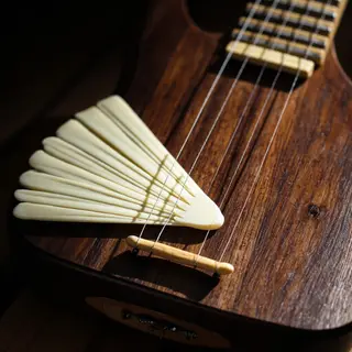 A traditional Japanese shamisen instrument with accurate thr