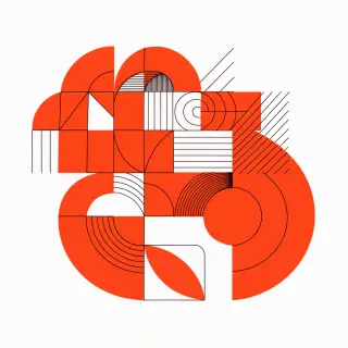A graphic design composition with background #FAFAFA (near-w