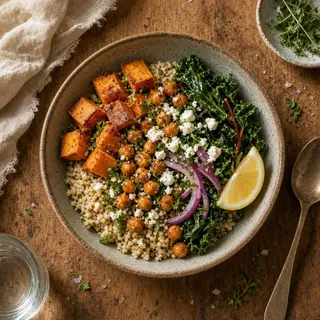 A food photograph shot from above at 35mm f/2.8 with natural